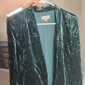 LOFT Teal Velvet Jacket